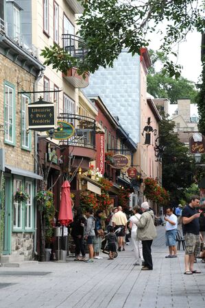 Canada, the historical district of Petit Champlain in Quebec  のeditorial素材