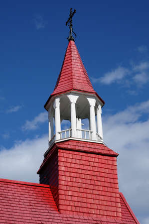 Canada, Quebec, the historical chapel of  Tadoussacの写真素材