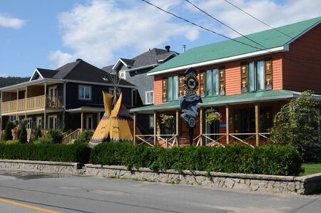 Canada, Quebec, the picturesque village of Tadoussacのeditorial素材