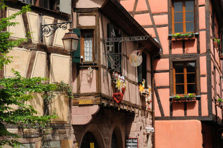 France, the small village of Riquewihr in Alsaceのeditorial素材
