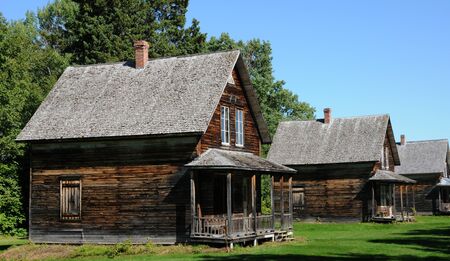 Canada, Quebec, the historical village of Val Jalbertの写真素材