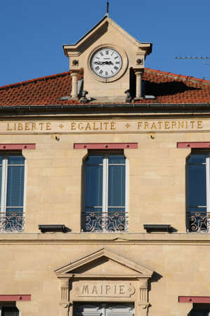 Ile de France, old city hall of Verneuil Sur Seine
の写真素材