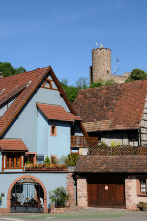 France, the village of Kaysersberg in Alsaceのeditorial素材