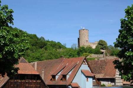 France, the village of Kaysersberg in Alsaceのeditorial素材