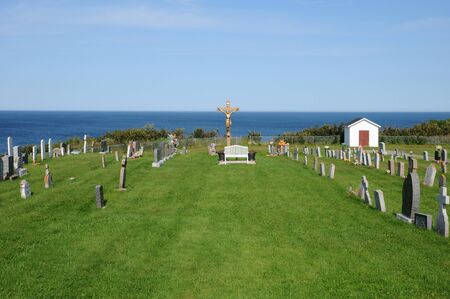 Canada, Quebec, the cemetery of  Saint Georges de Malbaieの写真素材
