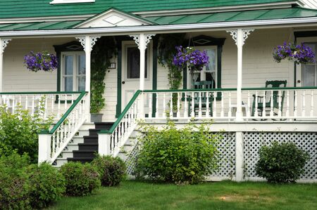 Canada, Quebec, an old house in the village of Kamouraskaのeditorial素材