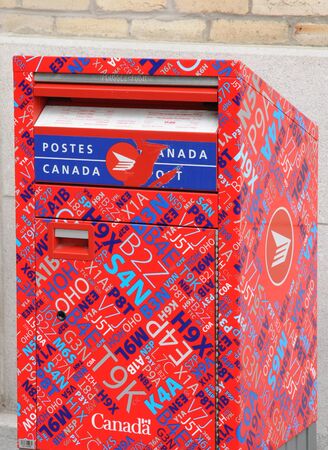 Canada post mailbox in Quebecのeditorial素材