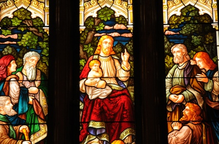 Canada, Quebec, stained glass window of Chalmers Wesley united churchのeditorial素材