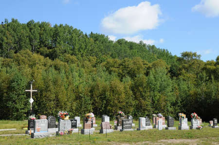 Canada, Quebec, the cemetery of Tadoussacのeditorial素材
