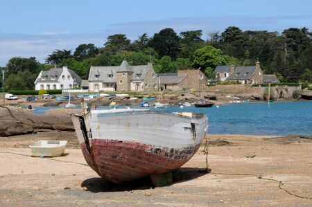 France, the picturesque port of Ploumanac hの写真素材