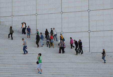 Ile France, modern building in the district of La Defenseのeditorial素材