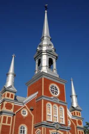 Canada, Quebec, the historical church of Saint Fabien の写真素材