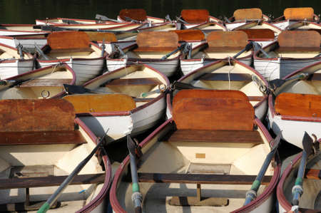 Ile de France, small boats in the park of Versailles Palaceのeditorial素材