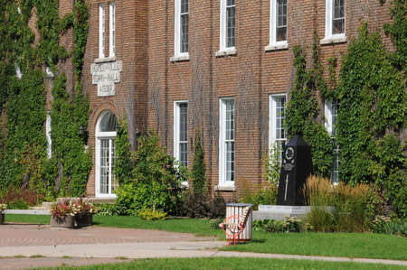 Canada, Quebec, the old city hall of Dolbeau Mistassiniのeditorial素材