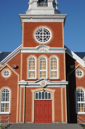 Canada, Quebec, the historical church of Saint Fabien の写真素材