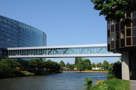 France, Alsace, the European Parliament of Strasbourgのeditorial素材