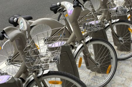 velib in Paris, public bicycle rentalのeditorial素材