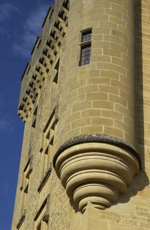 France, the middle age castle of Puymartinのeditorial素材