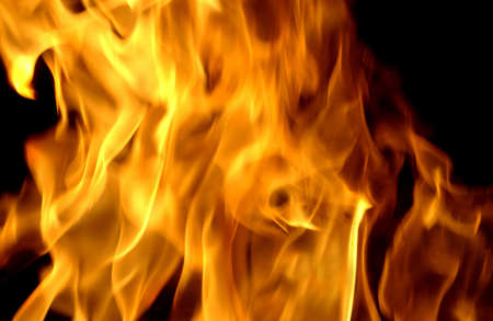 close up of flames in a chimney