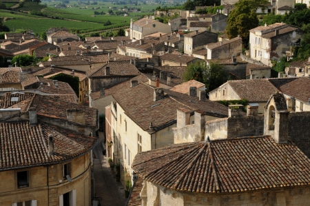 France, the city of Saint Emilion in Aquitaineの写真素材