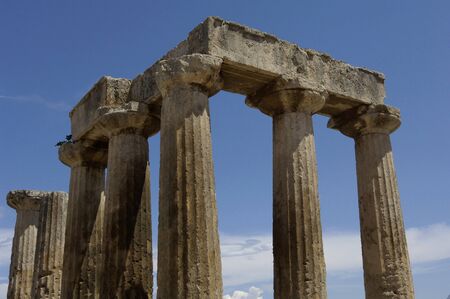 Greece, ruins of historical ancient Corinth