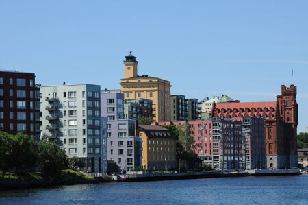 Sweden, old and modern building in Stockholmのeditorial素材