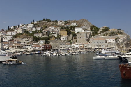 Greece, the picturesque island of Hydra in Saronic gulfのeditorial素材