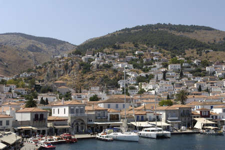 Greece, the picturesque island of Hydra in Saronic gulfのeditorial素材