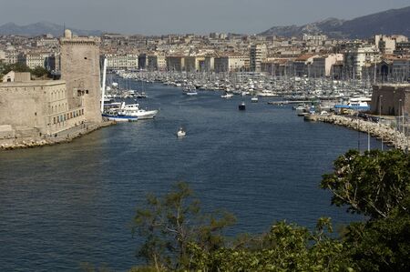 France, Vieux Port in Marseille in Provence        の写真素材