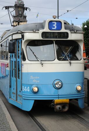 Sweden, tramway in the city of Goteborgのeditorial素材