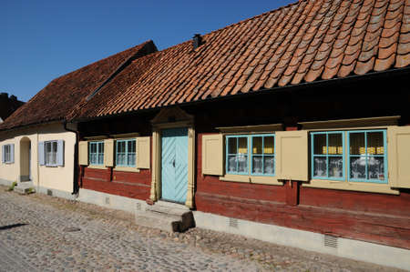 Sweden, the old and picturesque city of visbyの写真素材