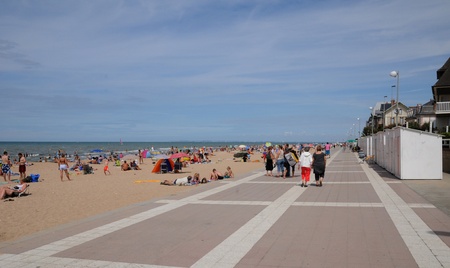 France, the beach of Houlgate in Normandieのeditorial素材