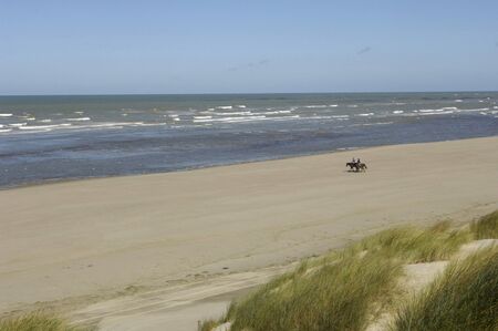 France, the seaside of Le Touquet Paris Plage in Nord Pas de Calais の写真素材