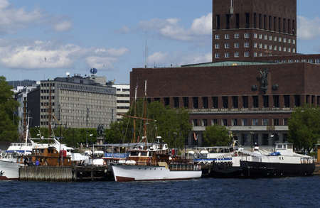 Norway, the historical city hall of Osloのeditorial素材