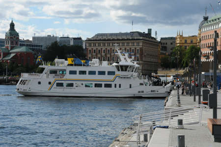 Sweden, old and historical boat in the port of Stockholmのeditorial素材