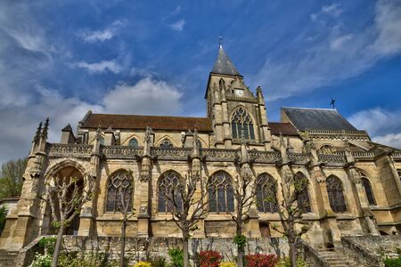 Ile de France, the Saint Martin church of Triel sur Seineの写真素材