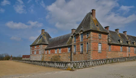 France, the renaissance castle of Carrouges in Normandieのeditorial素材