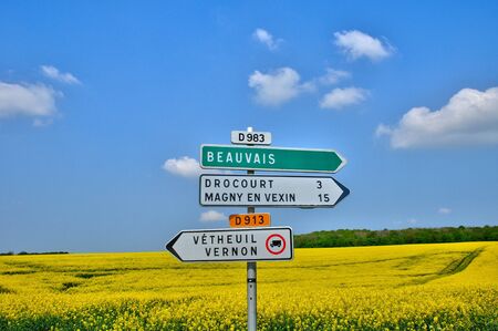 Ile de France, the village of Drocourt in Ile de Franceの写真素材