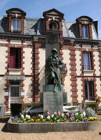 Ile de France, war memorial in the city of Houdanのeditorial素材