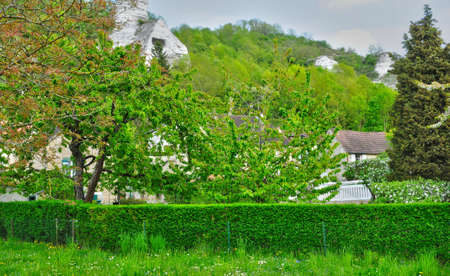 France, the village of Haute Isle in Val d Oiseの写真素材
