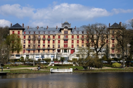 France, an old hotel in Bagnoles de l Orne in Normandieのeditorial素材