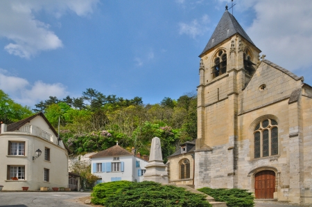 Ile de France, the village of La Roche Guyonのeditorial素材