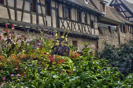 France, the picturesque village of Riquewihr in Alsaceのeditorial素材