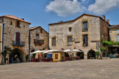 France, the village of Monpazier in Perigordのeditorial素材