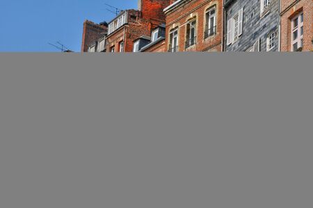 France, old house in the commune of Honfleur in Normandieのeditorial素材