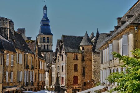 France, the picturesque city of Sarlat la Caneda in Dordogneのeditorial素材