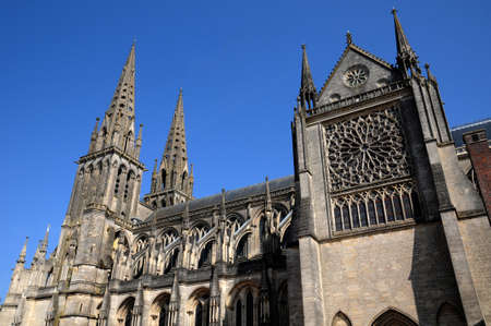 France the cathedral of Sees in Normandieのeditorial素材