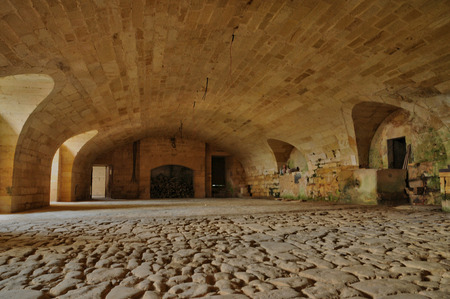 France, kitchen of the castle of Biron in Dordogneのeditorial素材