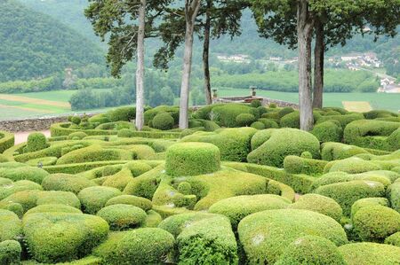 France, the picturesque garden of Marqueyssac  in Dordogneの写真素材