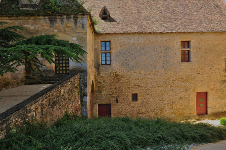France, the picturesque castle of Fenelon in Dordogneのeditorial素材